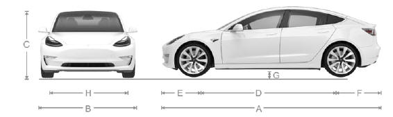 Tesla Model 3 2017-2022 Owner's Manual - Dimensions and Weights ...